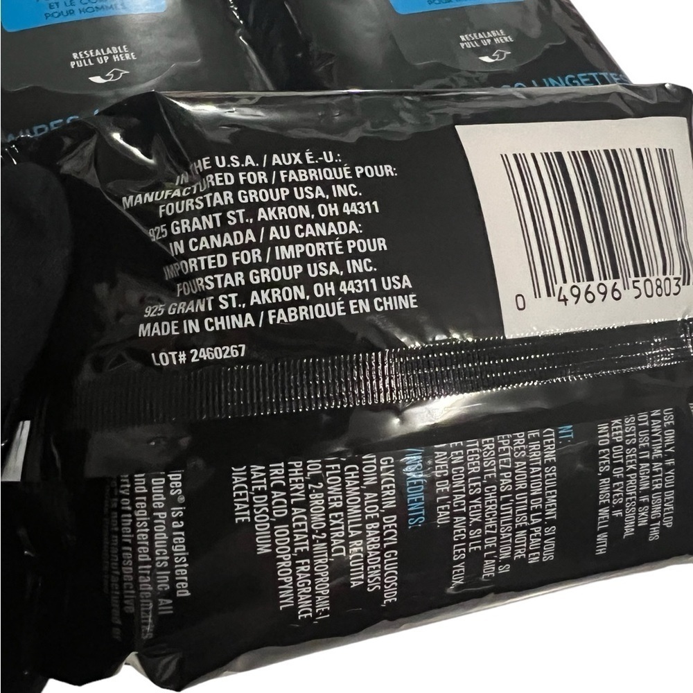 B Pure Men’s Face & Body Wipes W/ Soothing Aloe & Vitamin E 30 Wipes Pack 3 - Picture 6 of 7